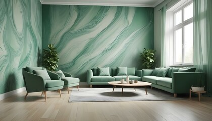 Photo interior modern design room 3d illustration;