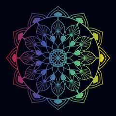 abstract mandala art, gradient color mandala, Mandala Line Illustration, Mandala Pattern Designs