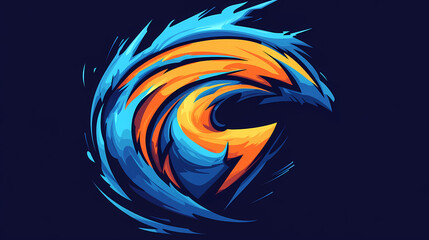 Obraz premium Tornado mascot logo design vector with modern illustration concept style for badge. Tornado. Illustration