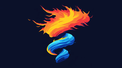 Naklejka premium Tornado mascot logo design vector with modern illustration concept style for badge. Tornado. Illustration