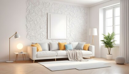 Photo interior modern design room 3d illustration;