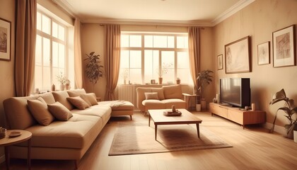 Photo interior modern design room 3d illustration;