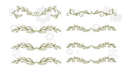 Luxury botanical gold wedding frame elements on white background. Set of circle shapes, glitters, eucalyptus leaves, leaf branches. Elegant foliage design for wedding, card, invitation, greeting