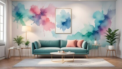 Photo interior modern design room 3d illustration;