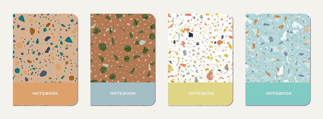 Notepad cover design. Terrazzo abstract