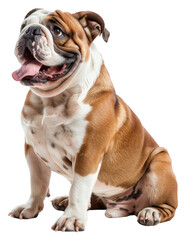 Fototapeta premium PNG Bulldog sitting happy bulldog mammal animal.