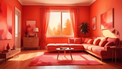 Photo interior modern design room 3d illustration;