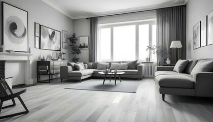 Photo interior modern design room 3d illustration;
