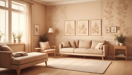 Photo interior modern design room 3d illustration;