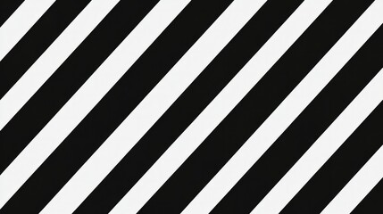 A seamless striped pattern with bold, diagonal stripes in alternating black and white, creating a modern and striking design