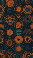 A seamless pattern featuring circles.