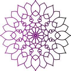 Naklejka premium Mandala Pattern Designs, gradient color mandala, abstract mandala, Mandala Line Illustration
