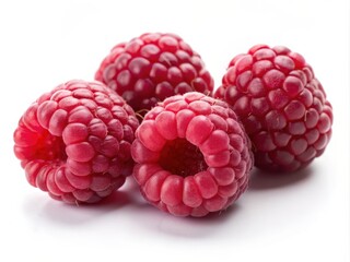 Close-up of fresh red raspberries