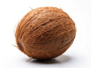 Whole fresh coconut with rough shell