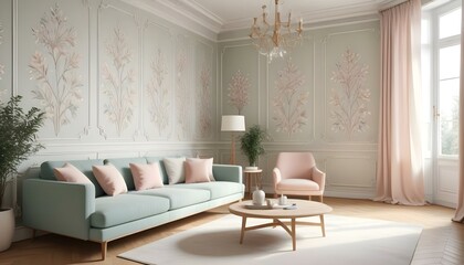 Photo interior modern design room 3d illustration;