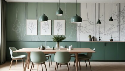 Photo interior modern design room 3d illustration;