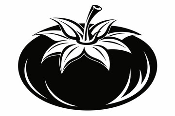 tomato silhouette vector illustration