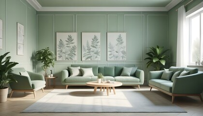 Photo interior modern design room 3d illustration;