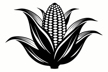 corn silhouette vector illustration