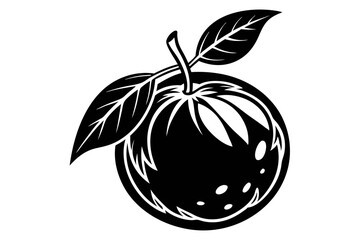 clementine silhouette vector illustration