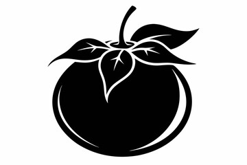 tamarillo silhouette vector illustration