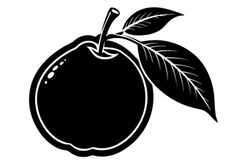 guava silhouette vector illustration