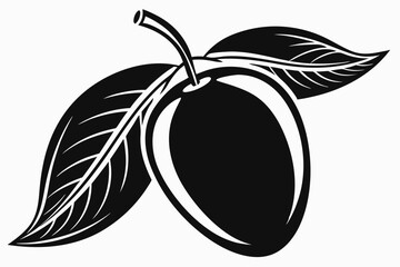 mango silhouette vector illustration