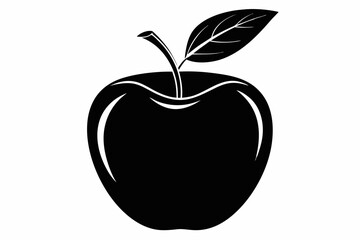 apple silhouette vector illustration