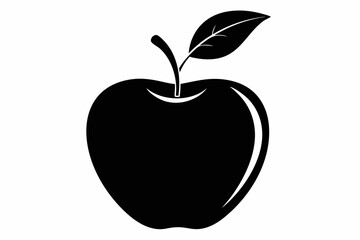 apple silhouette vector illustration