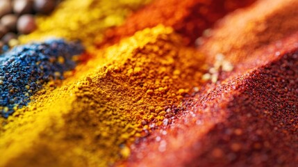 Fototapeta premium Vibrant Spices Closeup