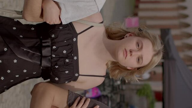 Girl and two guys posing looking at camera. Romantic relationships among three individuals polyamory, involve consensually and openly loving and connecting with multiple partners simultaneously.