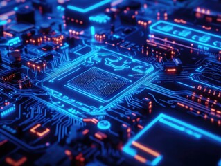 Fototapeta premium Computer Circuit Board Close Up