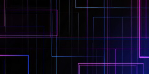 Neon Grid Abstract Background