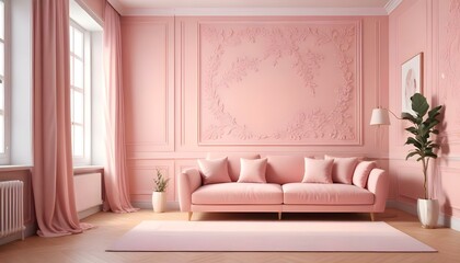 Photo interior modern design room 3d illustration;