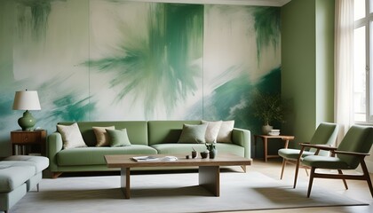 Photo interior modern design room 3d illustration;