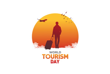 World Tourism Day concept vector illustration. Travel concept illustration.