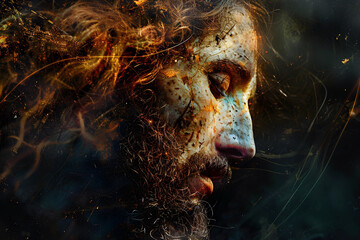 Divine Side Profile of Jesus