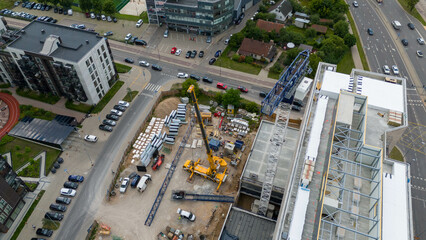 Fototapeta premium Aerial View of Urban Construction Site