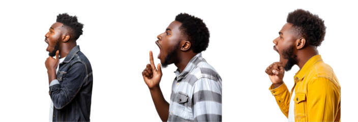 The man raised his hand