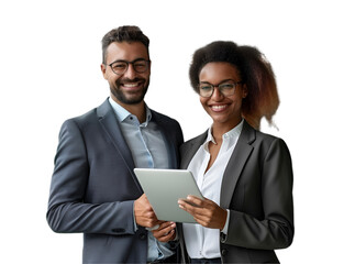 Business people with tablet
