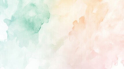 Fototapeta premium Abstract watercolor splashes in soft pastel tones