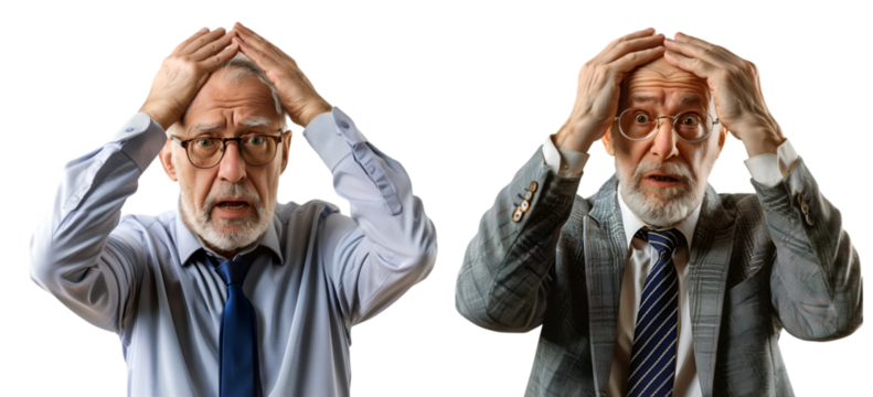 The man held his head
