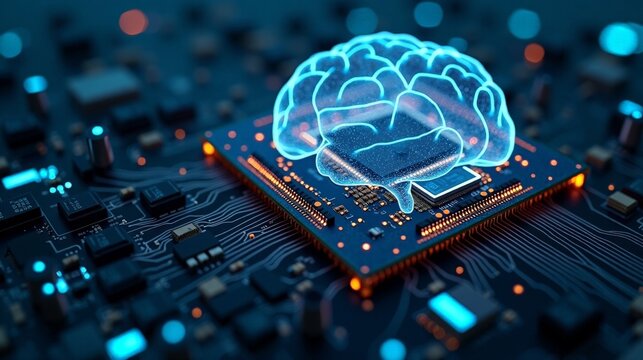 Neuromorphic Technology Brain Microchip Integration Advanced AI Systems Generative Intelligence