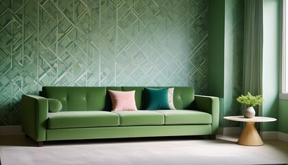 Photo interior modern design room 3d illustration;