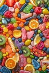 Fototapeta premium Mixed Fruit and Candy