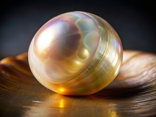 Fototapeta premium Subtle sheen of mother-of-pearl, shining softly in a dimly lit room