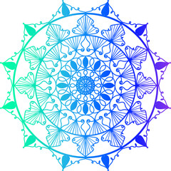Mandala Pattern Designs, gradient color mandala, abstract mandala, Mandala Line Illustration
