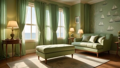 Photo interior modern design room 3d illustration;