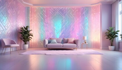 Photo interior modern design room 3d illustration;