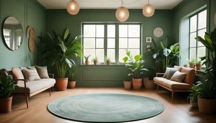 Photo interior modern design room 3d illustration;